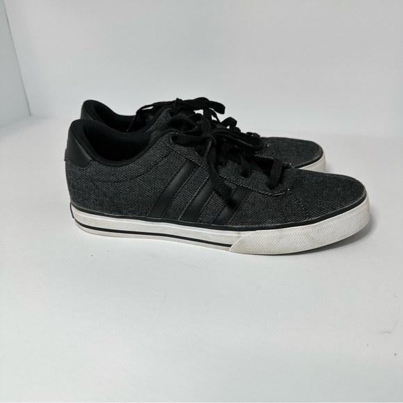 Adidas Mens Daily 2.0 Sneakers Charcoal Grey Denim Lace Up Low Top Shoes Size 7 - Picture 3 of 10